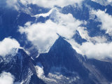 Aerial View of Snow-Capped Peaks on the Tibetan Plateau, Himalayas, Tibet, China Photographic Print by Keren Su
