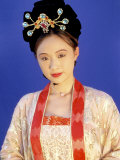 Chinese Woman in Tang Dynasty Dress, China Photographie par Bill Bachmann