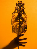 Theatre Display of Balinese Shadow Puppets or Wayang, Ubud, Bali, Indonesia Photographic Print by Philip Kramer