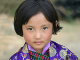 Bhutanese Girl, Wangdi, Bhutan Photographie par Keren Su