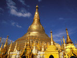 Golden Stupa of Shwedagon Pagoda, Yangon, Myanmar Photographic Print by Inger Hogstrom