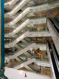 Atrium of New World City Shopping Mall near People's Square and Nanjing Road, Shanghai, China Photographic Print by Paul Souders