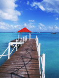 Dock in St. Francois, Guadeloupe, Puerto Rico Photographic Print by Bill Bachmann