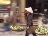 Blurred Action and Rush of Hanoi City Streets, Vietnam Photographie par Bill Bachmann