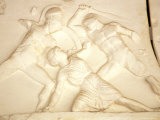 Copy of Frieze at the Mausoleum, Built for King Mausolus, Bodrum, Turkey Fotografie-Druck von Ali Kabas