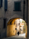Person and Archway, Panzano, Chianti Region, Tuscany, Italy Photographic Print by Janis Miglavs