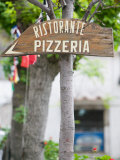 Pizzeria Sign, Positano, Amalfi Coast, Campania, Italy Photographic Print by Walter Bibikow