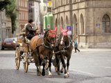 Horse Drawn Carriages, Weimar, Thuringen, Germany Photographic Print by Walter Bibikow