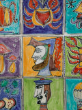 Ceramic Tile Building Detail, Ischia Porto, Ischia, Bay of Naples, Campania, Italy Photographic Print by Walter Bibikow