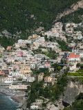 Town View from Amalfi Coast Road, Positano, Amalfi, Campania, Italy Photographic Print by Walter Bibikow