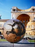 Sculpture called Sphere by A. Pomodoro, Vatican Courtyard, Rome, Italy Photographic Print by Chuck Haney