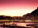 Harbor at Sunset, Monte Carlo, Cote D'Azure, Monaco Photographic Print by Sergio Pitamitz