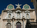 Twin Clock Tower, Palazzo Senatorio, Trapani, Sicily, Italy 写真プリント - ウォルター・ビビコウ