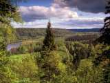 Ancient Valley of Gauja River, Guaja National Park, Painter's Hill, Latvia Photographic Print by Janis Miglavs