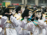 Fasnacht Carnival Costumes and Parade, Basel, Switzerland Lámina fotográfica por Walter Bibikow