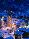 Parish Church, Zermatt, Valais, Wallis, Switzerland Photographic Print by Walter Bibikow