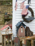 Patriotic Birdhouses, USA Lámina fotográfica por Walter Bibikow