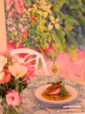 Salmon with Sweet Roast Bell Pepper Ragout, Givenchy Spa, Palm Springs, California Lámina fotográfica por Nik Wheeler