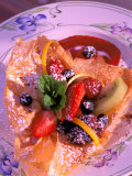 Fresh Berries in Phyllo West with Lemon Yogurt, Cal A Vie Spa, Vista, California Photographic Print by Nik Wheeler