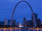 Old Courthouse and Gateway Arch Area along Mississippi River, St. Louis, Missouri, USA Photographic Print by Walter Bibikow