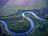 Red River Runs in Farm Country on North Dakota and Minnesota Border, USA Lámina fotográfica por Chuck Haney Red River Runs in Farm Country on North Dakota and Minnesota Border, USA Lámina fotográfica por Chuck Haney