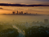 Dawn View of Downtown, Los Angeles, California, USA Photographie par Walter Bibikow