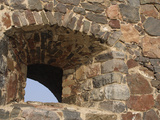 Stone Wall With Window Lámina fotográfica