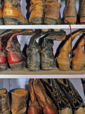 Cowboy Boots at Ranch, Marion, Montana, USA Photographic Print by Chuck Haney