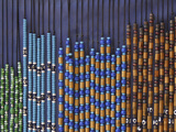 Close-up of a Colorful Beaded Curtain Photographic Print