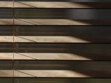 Close-up of the Brown Slats of Window Blinds Photographic Print