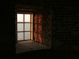 Brick House with an Illuminated Window Overlooking the Ocean Photographic Print Brick House with an Illuminated Window Overlooking the Ocean Photographic Print