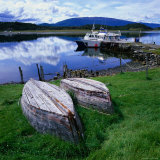 Upturned Rowing Boats Near Pier at Beagle Channel, Estancia Harberon, Argentina Photographic Print by Wes Walker