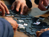 Close-Up of Mah-Jong Game, Shanghai, China Photographic Print by Keren Su