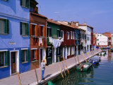 Fondamenta Cavanella Houses, Burano, Veneto, Italy Photographic Print by Christopher Groenhout