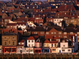 Aerial View of Houses Facing Port Whitby, England Photographie par Glenn Beanland