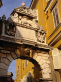 Venetian Arch in Main Square (Trg Marsala Tita), Rovinj, Croatia Photographic Print by Wayne Walton