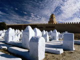 Arab Cemetery, Sousse, Tunisia Photographic Print by Wayne Walton
