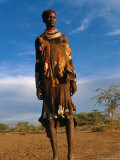Karo Woman with Typical Hairstyle of Small Ochre Coloured Knots, Murulle, Ethiopia Photographic Print by Ariadne Van Zandbergen