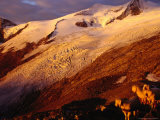 Schlaten Glacier on Grossvenediger Mountain Seen from Neue Prager Hut, Hohe Tauren Nat. Park Austri Fotografiskt tryck av Witold Skrypczak