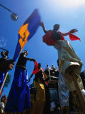 Stilt-Walkers on Caribbean Day Parade in Brooklyn, New York City, USA Photographic Print by Corey Wise