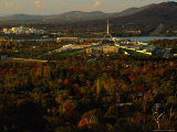 High View of Parliment House, from Red Hill, Canberra, Australia Photographic Print by Trevor Creighton