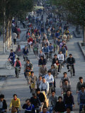 Bicyle Traffic, Guangzhou, China, Photographic Print