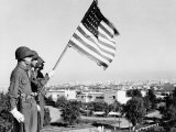 American Flag Bearer at Casablanca Conference, Morocco, c.1943 Plakater American Flag Bearer at Casablanca Conference, Morocco, c.1943 Plakater