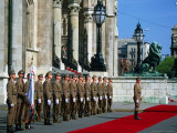 Guard of Honour at Budapest Parliament Building, Budapest, Hungary Photographic Print by Jonathan Smith