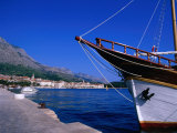 Traditional Schooner in Markarska Harbour, Makarska, Split-Dalmatia, Croatia Photographic Print by Jan Stromme