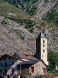 Belltower and Stone Buildings of a Village in the Dordogne Hills 