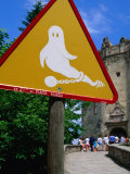 "Beware of Ghosts" Sign at Niedzica Castle, Nidzica, Poland Photographic Print by Krzysztof Dydynski