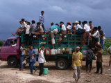 Truck Full of Passengers, Sumba, East Nusa Tenggara, Indonesia Photographic Print by Jane Sweeney