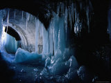 Icicles Inside Tunnel Between Two Small Alpine Villages, Tignes, France Photographic Print by Richard Nebesky