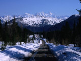 View along the Road to Mt. Belukha in the Altay Mountains, Kazakhstan Photographic Print by Simon Richmond
